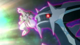 Latios Latias and Rayquaza Mega Evolves Pokémon The Movie Hoopa And The Clash HD [upl. by Yekciv]