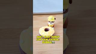 Soft clay donut for Paw Patrol Rubble  Air Dry Clay🐾 timeathome diy clay diyclay PawPatrol [upl. by Littell617]