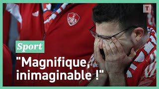 La joie des supporters du Stade Brestois après la victoire en Ligue des champions face à Sturm Graz [upl. by Ringe870]