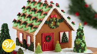 Easy Gingerbread House Decorating Techniques  Wilton [upl. by Murvyn]