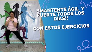 Ejercicios de PILATES de PIE para Adultos Mayores Tercera Edad y Abuelos Rutina Fortalecer cuerpo [upl. by Laven296]