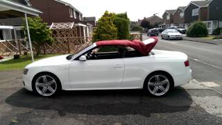 Audi A5 Cabriolet Convertible 8F Roof Opening with Remote [upl. by Natasha871]