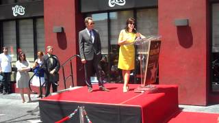 jane kaczmarek speech at star ceremony for bryan cranston 7 16 13 [upl. by Haidabej]