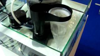 TUNZE® DOC Skimmer 9415 in tank at Interzoo 2012 [upl. by Ylnevaeh]