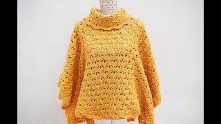 Poncho o capa de mujer a crochet MAJOVEL muy fácil y rápido crochet ganchillo fácil [upl. by Yehudi150]