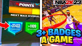 HOW TO GET 3 FINISHING BADGES a GAME FAST 2K23 Fastest way to get FINISHING BADGES 2k23 [upl. by Key]