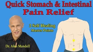 Rapid Relief from Stomach Bloating Cramping Pain Acupressure Master Points  Dr Mandell [upl. by Quinby]