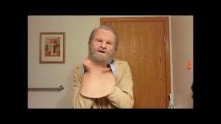 Realistic Old Man Silicone Mask Haired by Jeremy Gardner [upl. by Yusuk433]