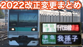 【ゆっくり解説】2022年 ダイヤ改正まとめ 準急相模大野行き・通勤準急… [upl. by Cown]