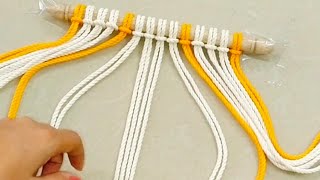 Macrame  Macrame Wall Hanging  2 Macrame Simple Design Wall Hanging [upl. by Yeznil]