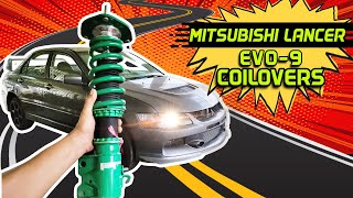 INSTALACION de COILOVERS en un MITSUBISHI LANCER EVOLUTION 9  COMO INSTALAR COILOVERS en EVO 7 8 9 [upl. by Ylirama]