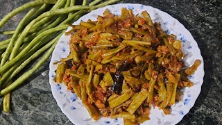 LONG BEANS Fry Recipe In Telugu  Barabati fry [upl. by Elberta]