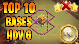 TOP 10 DES MEILLEURS BASES DE GUERRE EN HDV 6 ANTI 3 ETOILES  LINK  2021  Clash Of clans [upl. by Ahsienaj]