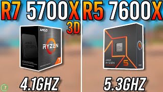 Ryzen 7 5700X3D vs Ryzen 5 7600X  1080p1440p4K [upl. by Lennaj]