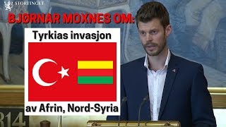 Bjørnar Moxnes Rødt om Tyrkias invasjon av Afrin [upl. by Airamahs]