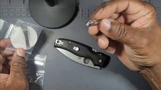 Spyderco Shaman Custom Titanium Deep Pocket Clip SWEET [upl. by Gnek]