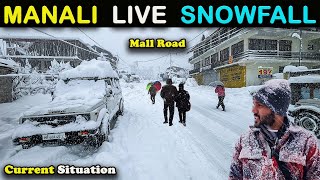 Manali Snowfall  Heavy Snowfall in Manali  Manali Snowfall Today  Manali Today  Manali Vlog [upl. by Eeltrebor440]