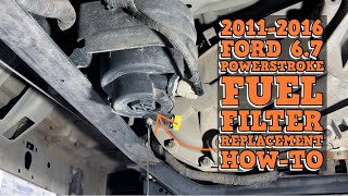 Ford 67 Diesel 20112016 Fuel Filters Replacement HowTo [upl. by Anera]