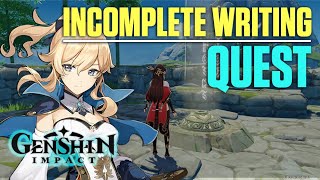 Genshin Impact  INCOMPLETE WRITING QUEST [upl. by Letsou]