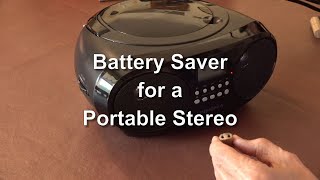 Battery saver for a portable stereo [upl. by Nosecyrb]