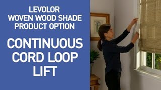 Levolor Bamboo Shades with Continuous Cord Loop Lift Demo [upl. by Anircam]