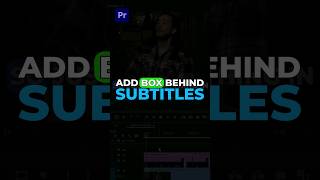 Create Subtitle Boxes in Premiere Pro shorts premierepro [upl. by Sammons]