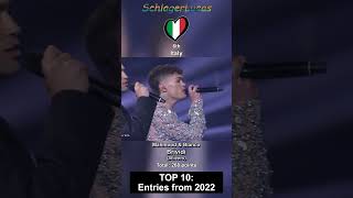 Top 10 Entries from Eurovision 2022 [upl. by Moriyama]