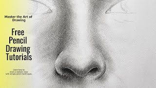 Free Pencil Drawing Tutorial How to Draw a Nose with Simple Tools [upl. by Piper356]