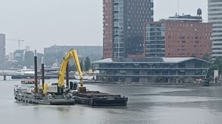 Voortgang Strand RIJNHAVEN 🏖️ StadsStrand Rotterdam Katendrecht Feijenoord Erasmusbrug Dutch [upl. by Tanitansy]