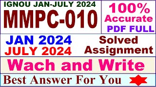 MMPC 010 solved assignment 2024  mmpc 010 solved assignment 20242025  mmpc 010 solved assignment [upl. by Hgieloj]