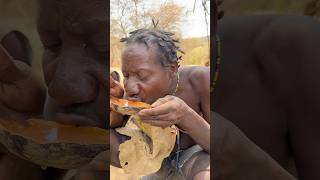 From fire to feast The Hadza way of enjoying hot meat with soup [upl. by Dell]