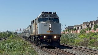 Horn salute VIA 84 at Mount Pleasant with an odd consist 872024￼ [upl. by Root173]