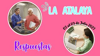 ESTUDIO DE LA ATALAYA ♡ SEMANA DEL 08 AL 14 DE ENERO✅ COMENTARIOS Y RESPUESTAS [upl. by Gilemette]