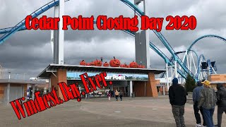 The Windiest Day Ever Cedar Point Closing Day 2020 Vlog [upl. by Alitha]