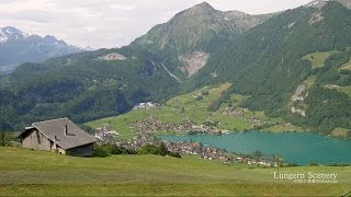 Lake Lungernsee Obwalden SWITZERLAND アルプス山脈 dji [upl. by Aihsirt]