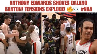 Anthony Edwards Shoves Dalano Banton Sparks Heated Showdown on the Court 👀🔥 [upl. by Stacie]