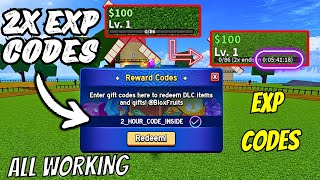 Blox Fruits ALL 2x EXP Codes 🎯  Latest Working Codes in blox fruits 2024  Roblox Blox Fruits codes [upl. by Eiuqram]