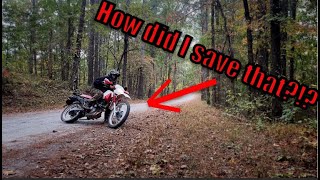 I ALMOST ATE IT  Yamaha Xt350 fast trail riding [upl. by Anelrihs]