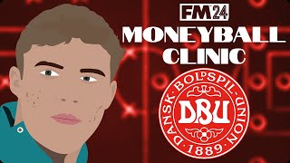 Moneyball Clinic DENMARK Euro 2024  Team Tactic amp Transfer Guide  FM24  Football Manager 2024 [upl. by Kelwen]