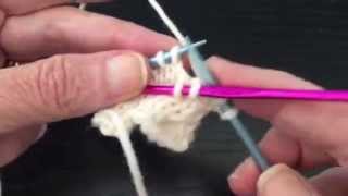 How to Knit 22 LC Cable left cross Continental Style [upl. by Ursa]