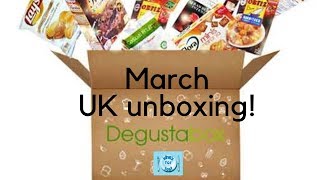 Degustabox UK unboxing  March 2019 [upl. by Rowe]