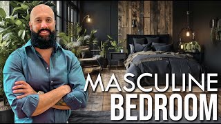 Creating a Masculine Bedroom  Bachelor Pad Design Ideas [upl. by Eberto624]