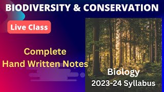 Live Class Biodiversity and Conservation Class 12 biodiversityandconservation biodiversitynotes [upl. by Nahtiek880]