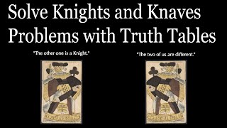 Knights Knaves and Propositional Logic Discrete Math Class [upl. by Mailli]