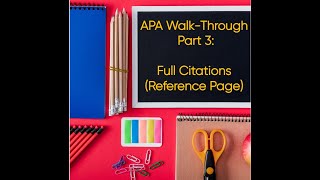 Formatting APA Reference Page  How to Properly Format Full Citations in APA Style formatting apa [upl. by Mozes]