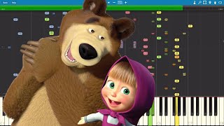 IMPOSSIBLE REMIX  Masha And The Bear Theme  Маша и Медведь  Piano Cover [upl. by Ettenim579]