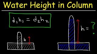 Height of Water in a Barometer Given Density amp Column Height of Mercury  Chemistry Problems [upl. by Charie]