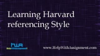 Learning Harvard referencing Style [upl. by Toma900]