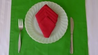 Napkin Folding  Diamond [upl. by Merow622]