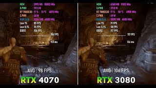 RTX 3080 vs RTX 4070 in God of War Ultra 1440p [upl. by Yemaj]